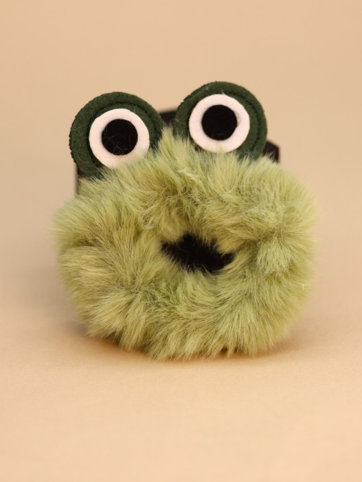 Резинка для волос "Пушистая команда", зеленая (8 см) 