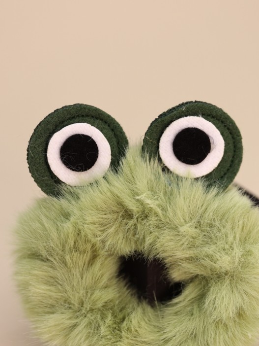 Резинка для волос "Пушистая команда", зеленая (8 см) 