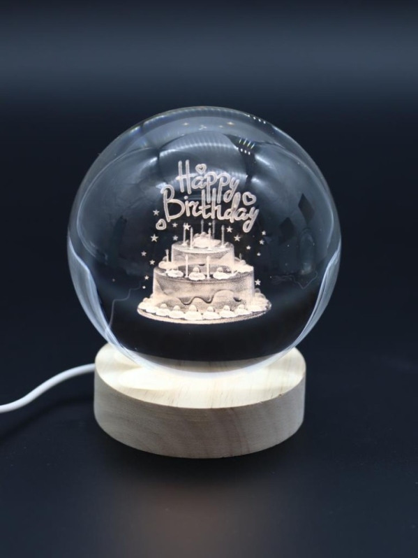 Ночник 3D iLikeGift "С Днем Рождения" (10 см)