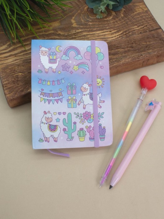 Блокнот (А5) &quot;Lama fest&quot;, purple (14.5*21) 