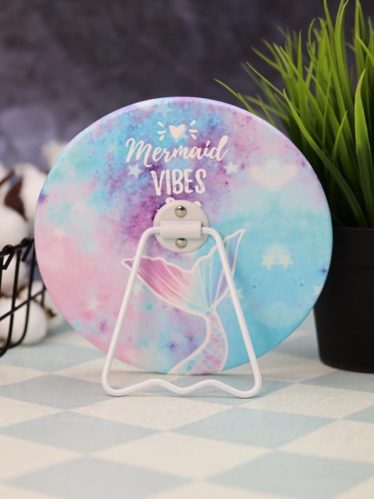 Зеркало настольное &quot;Mermaid vibes&quot;, голубое (15,5*16 см) 