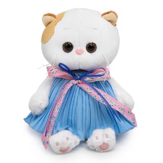 Мягкая игрушка &quot;Кошечка Ли-Ли BABY в платье из жатой ткани с бантом&quot; (20 см)