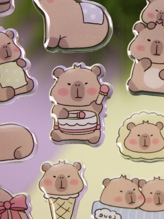 Наклейки объемные "Graceful Capybara" (20,5*9 см) 