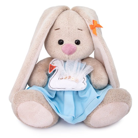 Мягкая игрушка "Зайка Ми с лебедем (малыш)" (15см) 