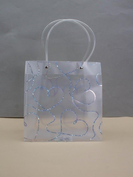 Пакет подарочный «Transparent Radiance», big hearts (22*21.5*10) 