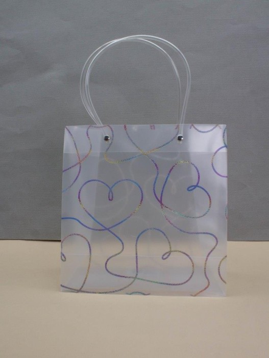 Пакет подарочный «Transparent Radiance», big hearts (22*21.5*10) 