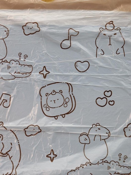 Декоративные пакеты на завязках &quot;Capybara&quot;, 90 шт/рулон (45*40 см) 