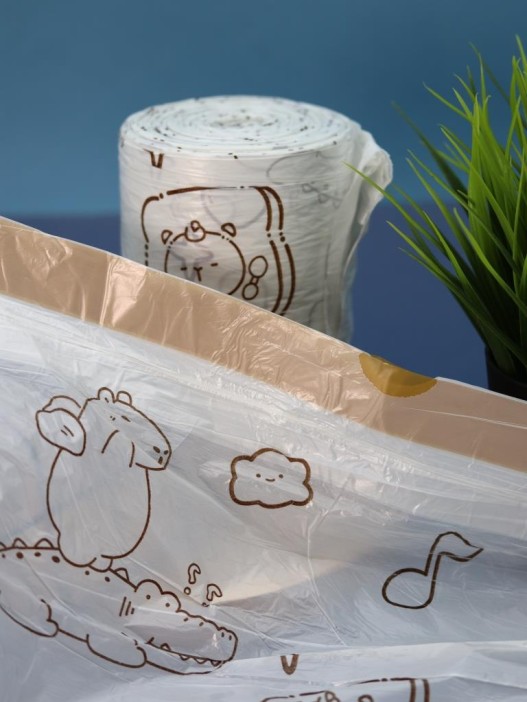 Декоративные пакеты на завязках &quot;Capybara&quot;, 90 шт/рулон (45*40 см) 