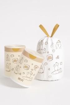 Декоративные пакеты на завязках "Capybara", 90 шт/рулон (45*40 см)