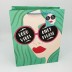 Подарочный пакет (M) &quot;Girl in glasses&quot; 
