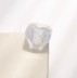 Кольцо акриловое GIRLY &quot;White heart&quot;, white (d=1,7 см) 