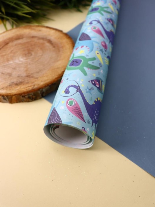 Упаковочная бумага «Dinocosmos», green (50*70 см) 