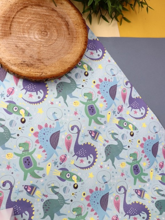 Упаковочная бумага «Dinocosmos», green (50*70 см) 