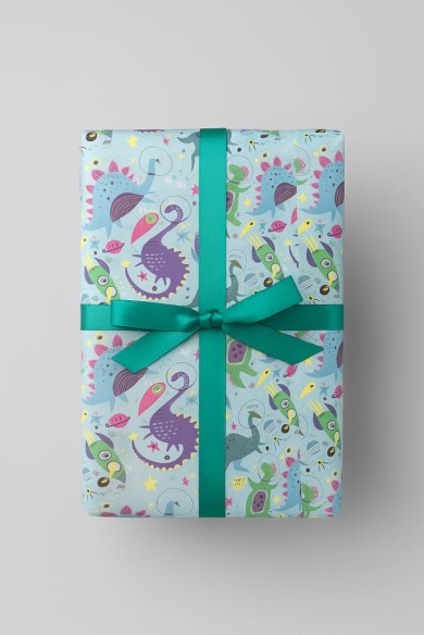 Упаковочная бумага «Dinocosmos», green (50*70 см)