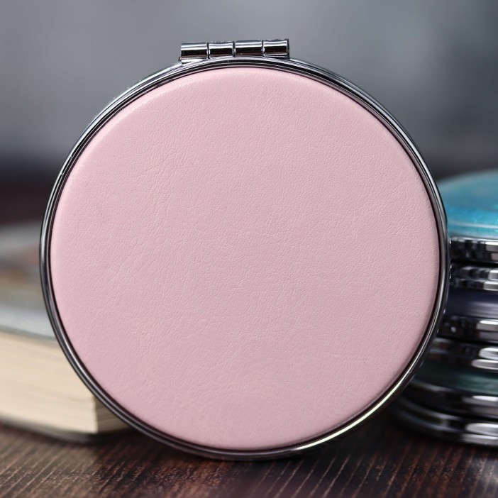 Зеркало-шейкер раскладное "Hamster life", pink (7*7 см) 