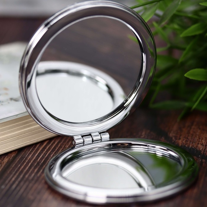 Зеркало-шейкер раскладное "Hamster life", pink (7*7 см) 