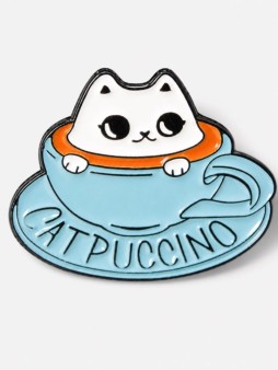 Значок металлический iLikeGift "Котпучино"