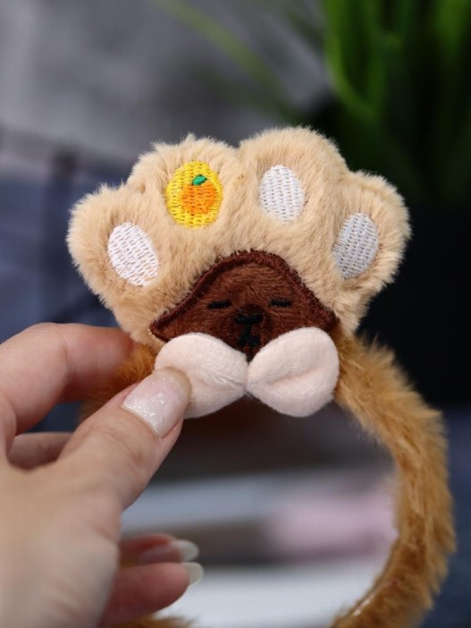 Плюшевое зеркало GIRLY &quot;Soft pawr&quot;, brown (8*12,5 см) 