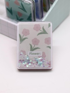 Зеркало раскладное шейкер &quot;Тюльпан&quot;, розовые, 8*6 см