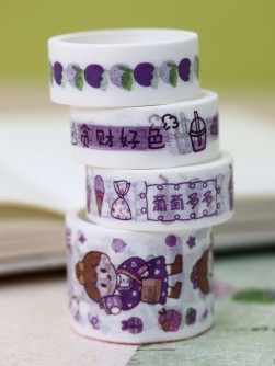 Набор декоративного скотча «Fruit friend», purple