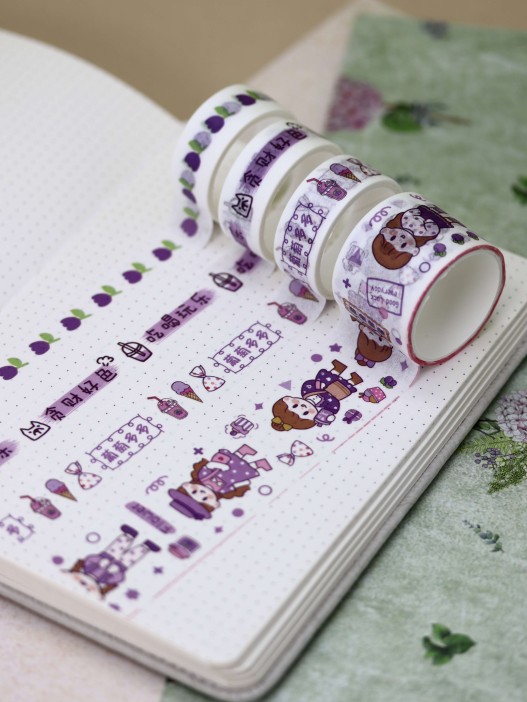 Набор декоративного скотча «Fruit friend», purple 
