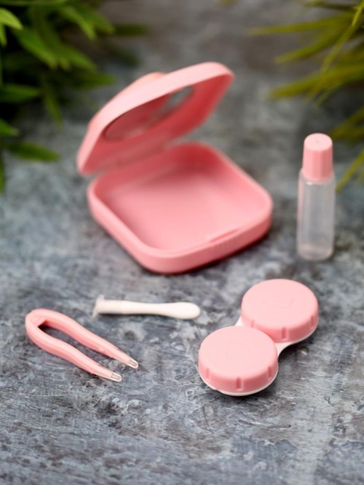 Контейнер для линз «Heart paint», pink 