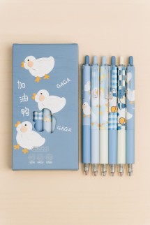 Набор ручек &quot;Duck gaga&quot;, 6шт, blue