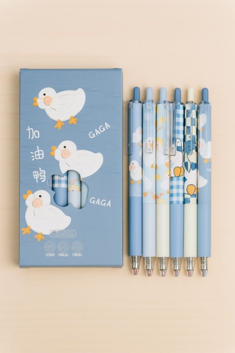 Набор ручек &quot;Duck gaga&quot;, 6шт, blue 