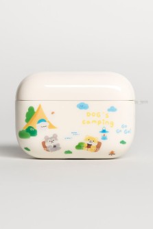 Чехол для AirPods Pro "Dog and flower"
