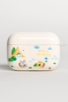Чехол для AirPods Pro "Dog and flower"