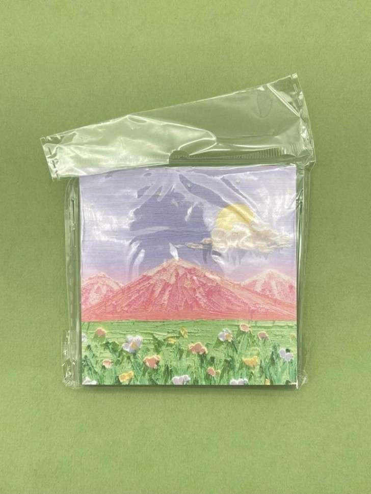 Блок стикер для записей "Scenery", purple