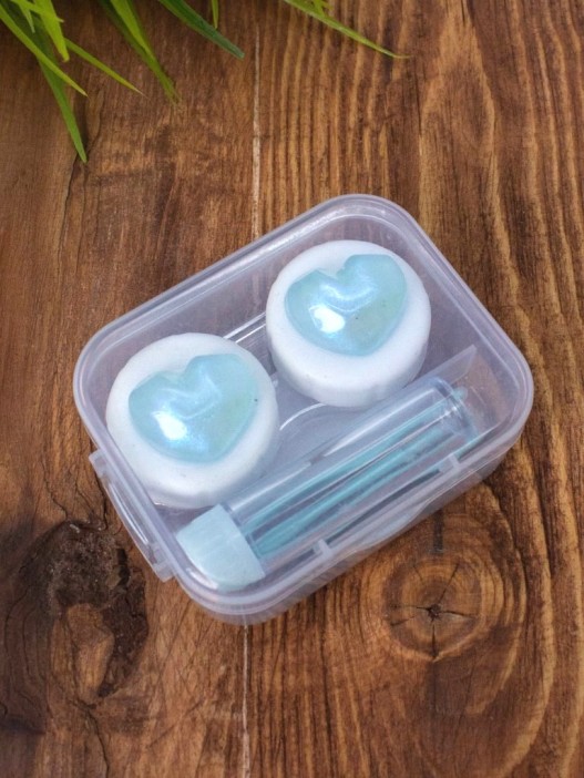 Контейнер для линз &quot;Glass heart&quot;, green 