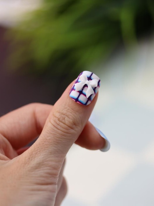 Накладные ногти GIRLY «Happy bear», 12 шт., с клеевыми пластинами 