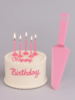 Набор свечей с лопаткой для торта "Slice&amp;light" 24 шт., pink (7,8 см)