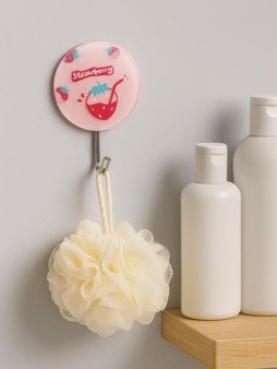 Крючок на липучке «Strawberry», pink