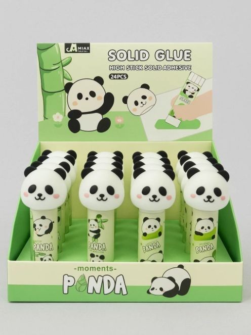 Клей канцелярский &quot;Panda&quot;, mix (9 г), шоу-бокс 24 шт 