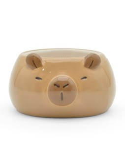 Тарелка керамическая глубокая iLikeGift «Capyface», brown (14,2*14,3*7,8см),600мл