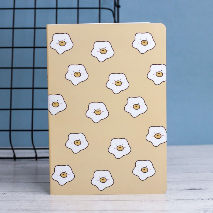 Тетрадь (A5) &quot;Food fried eggs&quot;, yellow (14.5*21) 