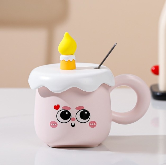 Кружка «Сake emotions», pink (400 ml) 