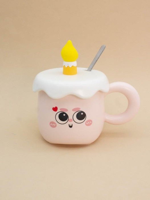 Кружка «Сake emotions», pink (400 ml) 