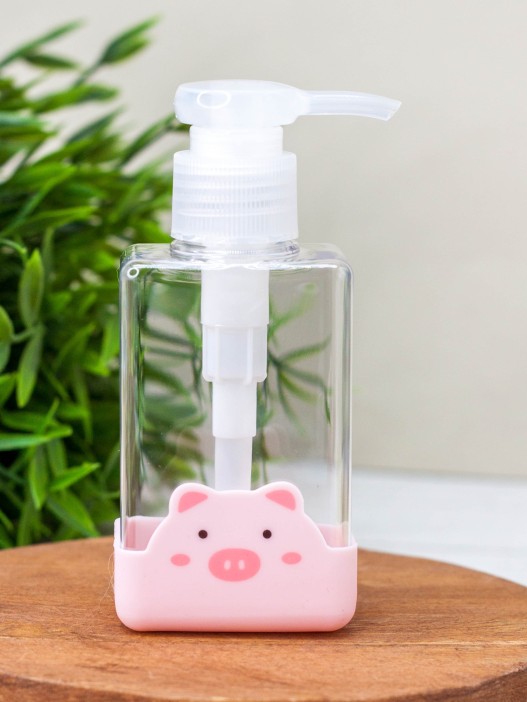 Дорожная бутылочка &quot;Pig head&quot;, pink (100 ml) 