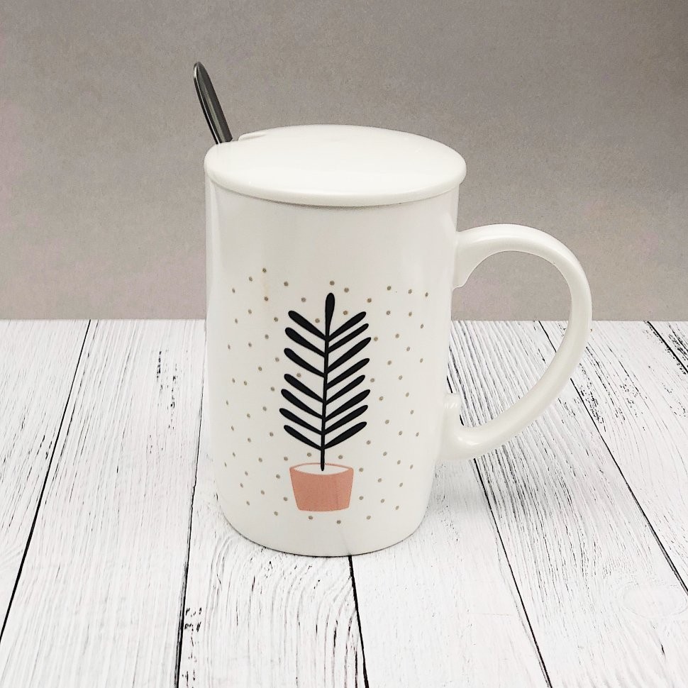 sj1294-2 Кружка "Plants" (высокий) (410ml)