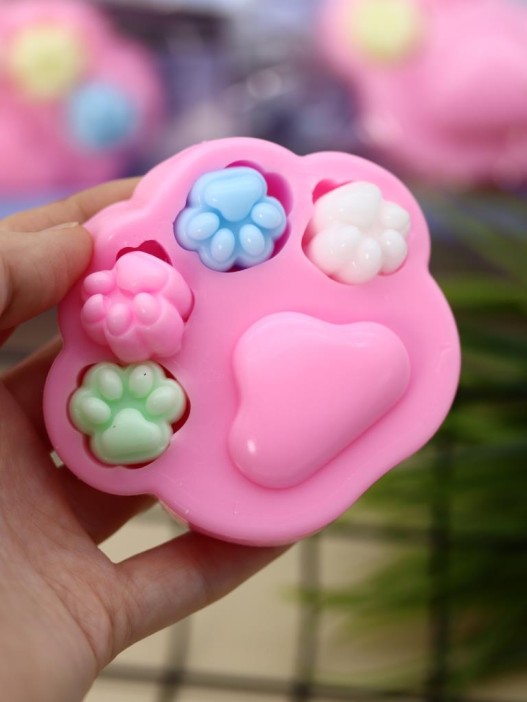 Мялка - антистресс «Изящная Таба ЛАПКА», розовая 