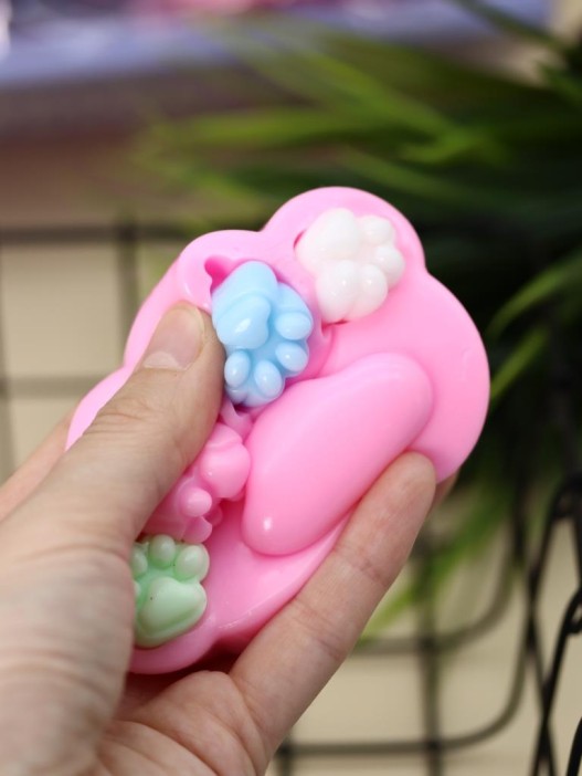 Мялка - антистресс «Изящная Таба ЛАПКА», розовая 