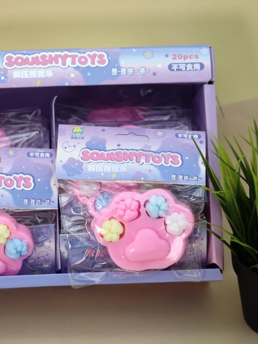 Мялка - антистресс «Изящная Таба ЛАПКА», розовая 