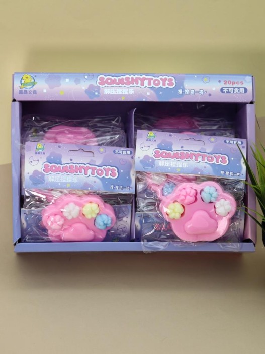 Мялка - антистресс «Изящная Таба ЛАПКА», розовая 