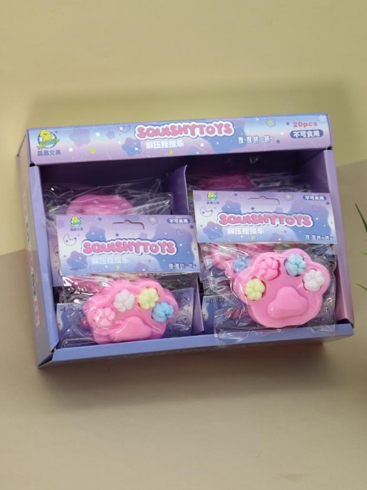 Мялка - антистресс «Изящная Таба ЛАПКА», розовая 