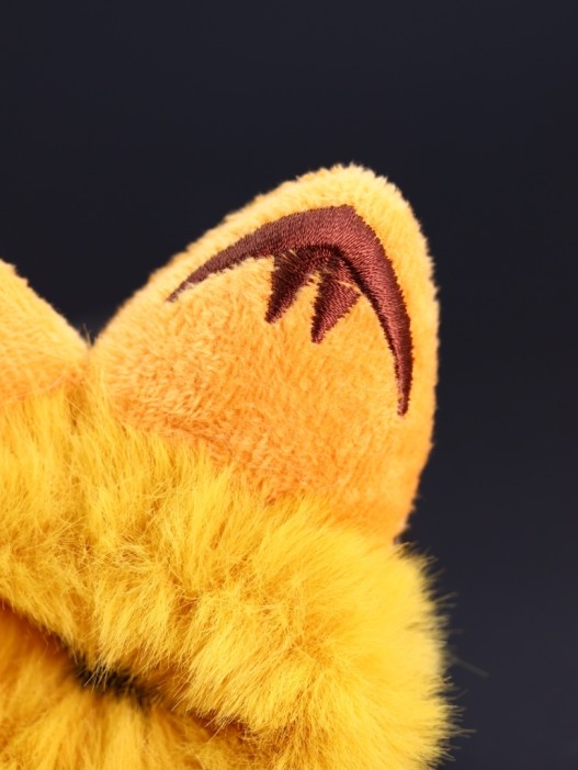 Резинка для волос "Пушистая команда", оранжевая (8 см) 