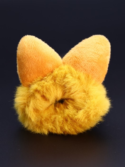 Резинка для волос "Пушистая команда", оранжевая (8 см) 