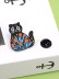 Значок металлический iLikeGift "Котик-тюльпан"